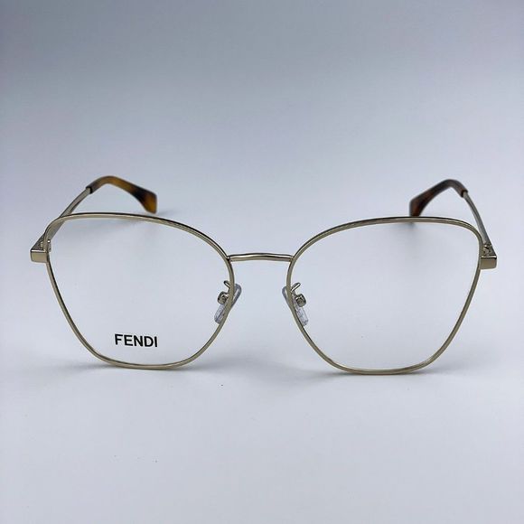 🔥Fendi FE50007U  033  Eyeglasses Light Gold Butterfly Women - Picture 8 of 10